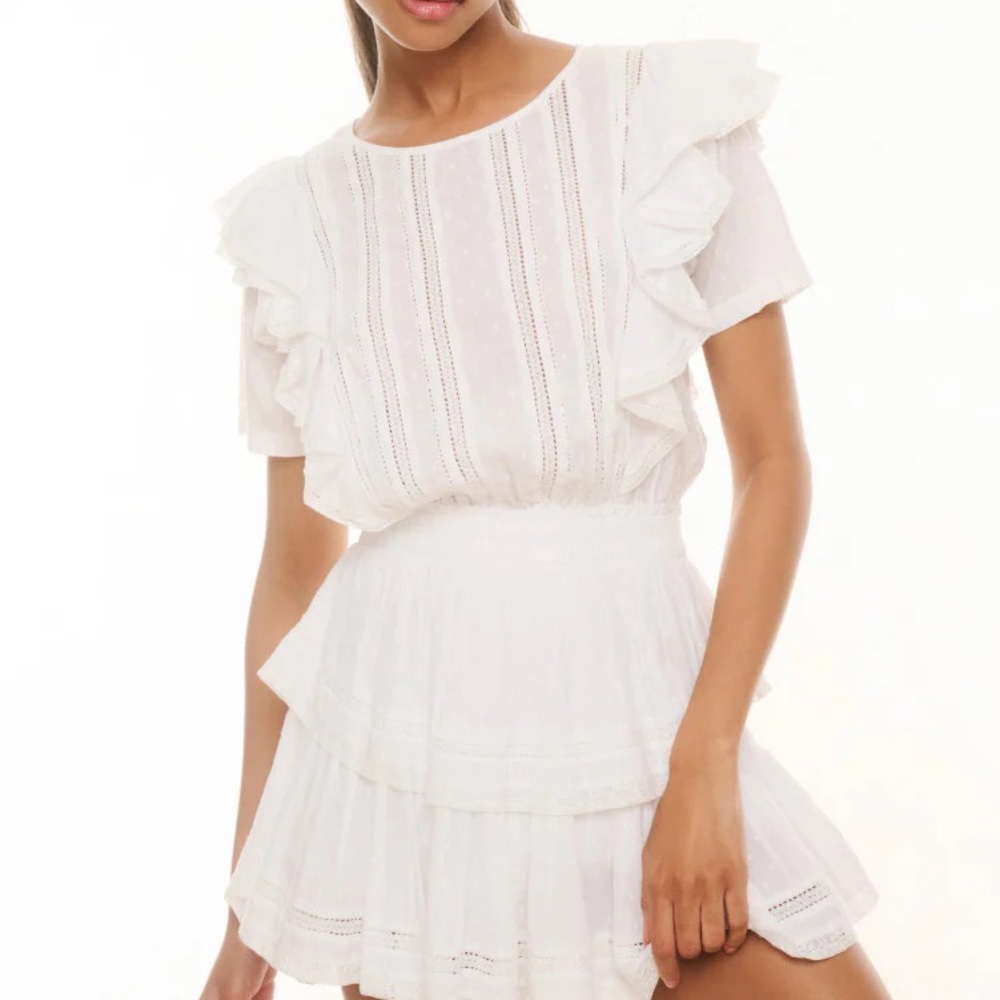Love Shack Fancy Natasha Heritage Mini Dress